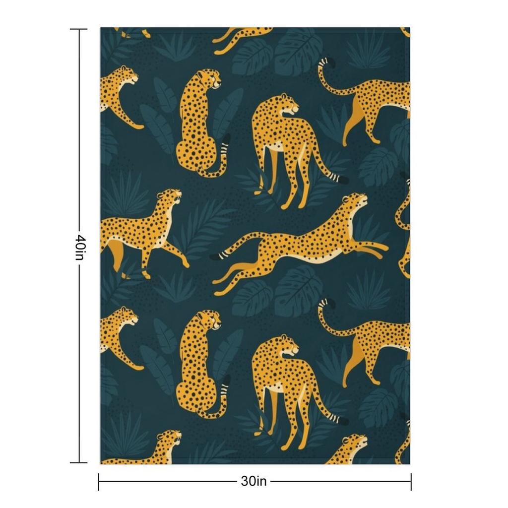 Ночной узор гепарда Плед Роскошный бренд Мягкий Тонкий для кровати Диван Лоскутное одеяло