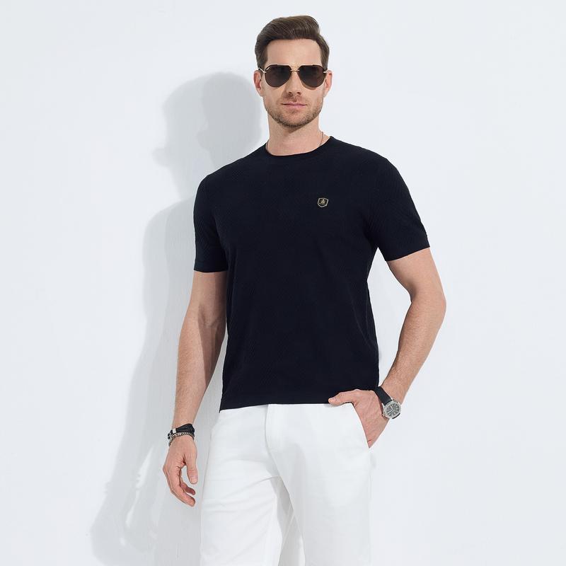Men's Jacquard Short-Sleeved T-Shirt