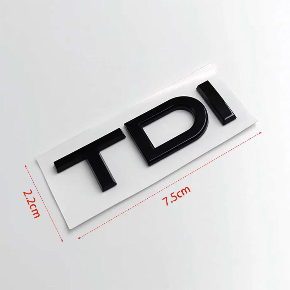 AAZN1 3D TFSI TDI Car Sticker ABS Letter Logo Rear Trunk Boot Emblem Badge Decals For A3 A4 A5 A6 A7 A8 Q2 Q3 Q5 Q7 Accessories