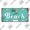 Putuo Decor Beach Retro Tin Sign Licenses Plate Plaque Metal Vintage Poster for Pub Bar Surf Club Man Cave Wall Art Decoration