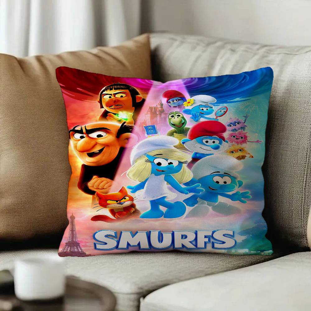 Cartoon SSmurfs Cushion Cover Decorative Pillow Sofa Home Decor case pillow cases