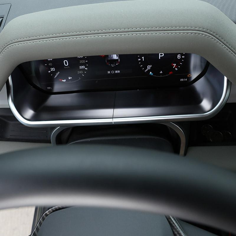 Для Land Rover Defender 110 Стайлинг автомобиля ABS хром/текстура из углеродного волокна украшение на приборную панель автомобиля наклейка на автомобиль