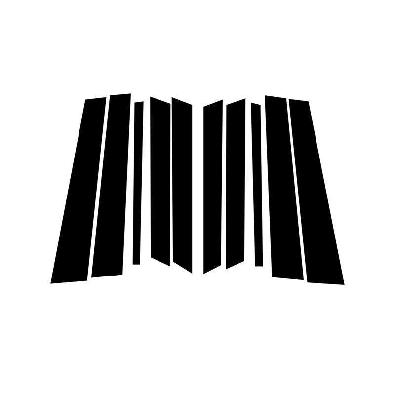 10 шт. глянцевая черная автомобильная оконная стойка, накладка, подходит для Mercedes-Benz R-Class W251 2006-2013, автомобильные наклейки