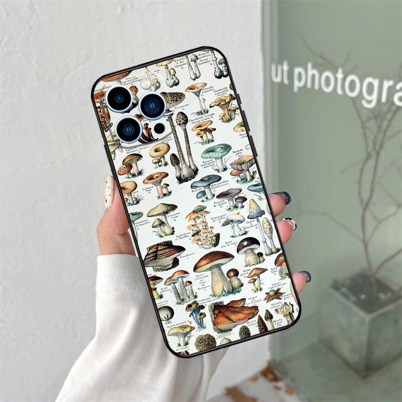 Чехол «Грибной Лес» для iPhone 16 15 11 12 13 14 Pro Max Plus XS X XR 12 13 Mini Задняя крышка