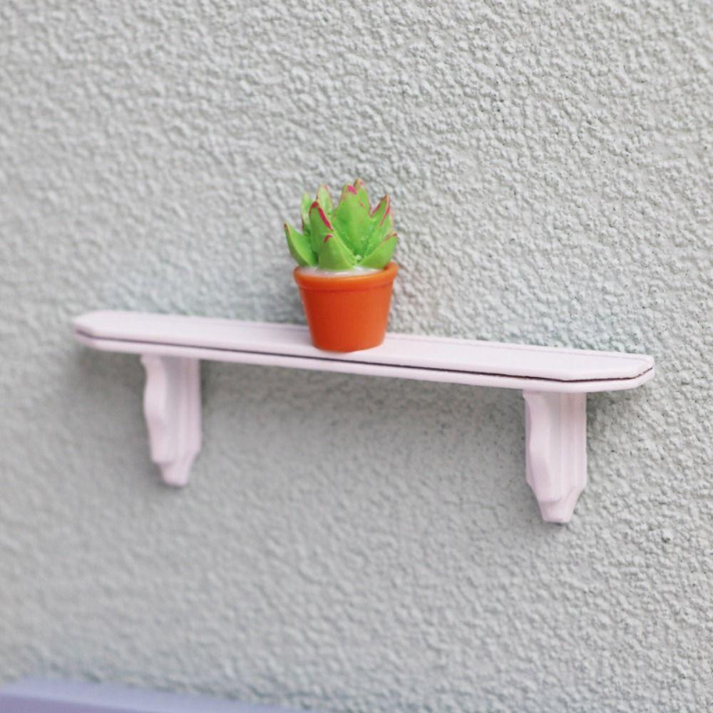 Wooden Dollhouse Storage Rack Miniature Dollhouse Wooden Shelf Furniture  Living Room