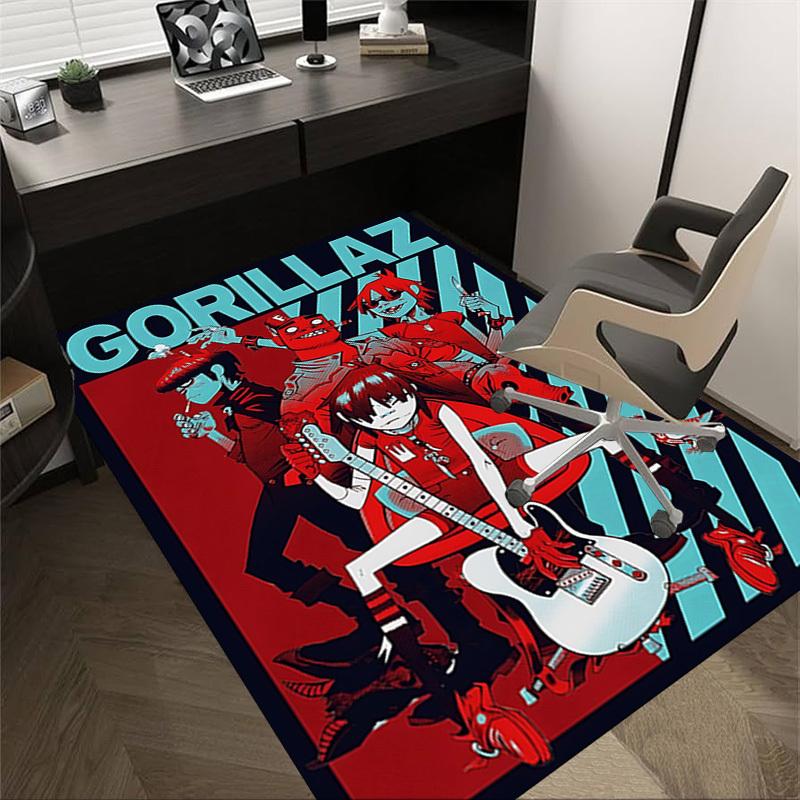 1 шт. Ковер Gorillaz, Офисный коврик, Коврик для улицы, Декор для дома, Ковер для зоны, Фестиваль
