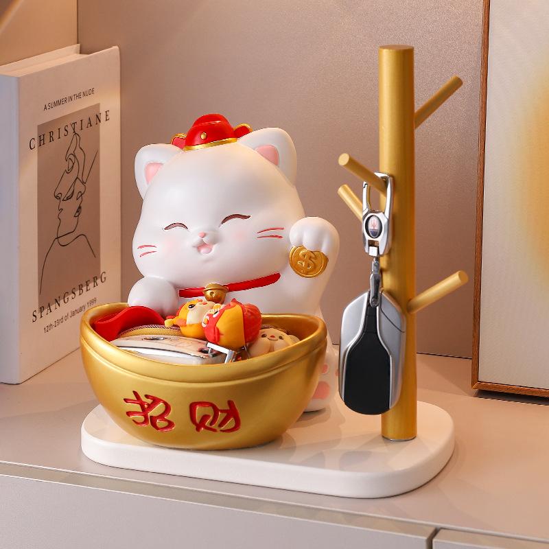 Новый стиль Zhaocai Cat Bafanglai Cai Входной ключ Хранение Украшения Открытие Дома Украшения Подарки