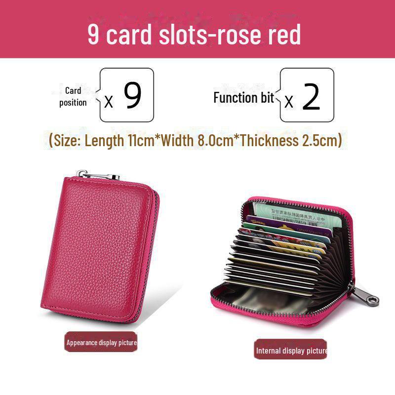 Unisex Anti-Cut, Anti-Theft Card Holder: Large Capacity with Multiple Card Slots for Couples, Solid Color Design for Cards and IDs.