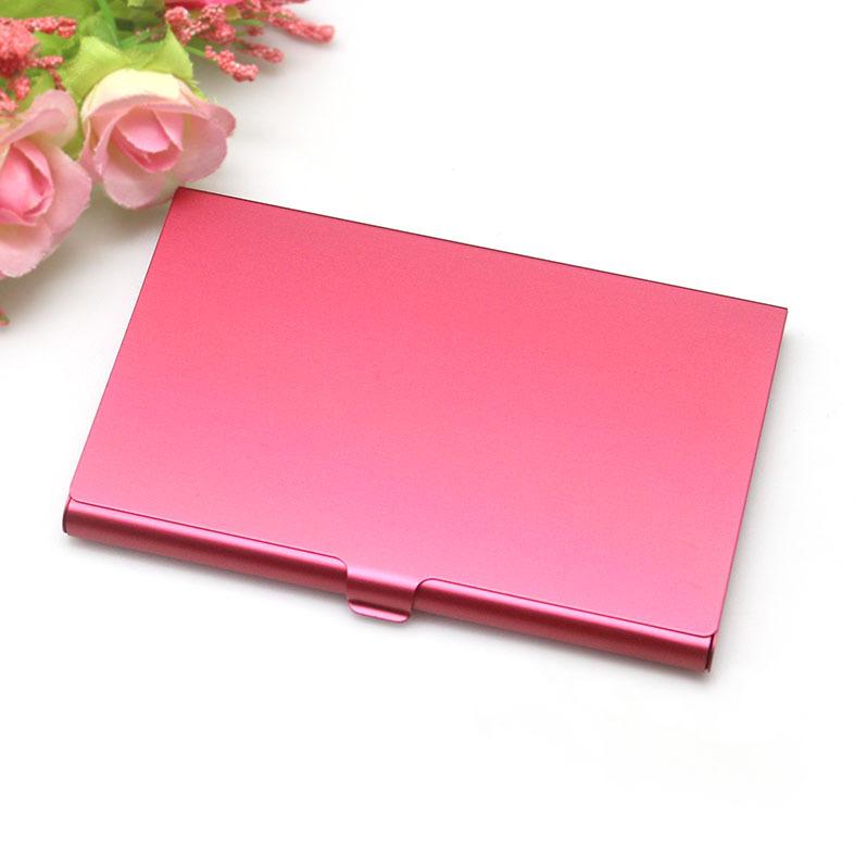 Colorful High-value Luxury Aluminum Flip Cover Business Card Box, Portable, Fashionable and Simple Business Card Box