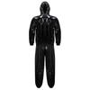 Men’s Outdoor Waterproof Suit Hooded Windbreaker Jacket Front Zipper and Sweatpants for Trail Fishing Workout Exercise