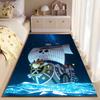Pirate Ship Night Sky Carpet suitable as a non-slip mat for the living room or bedroom sofa