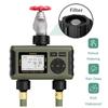 Garden Water Timer 2 Zone, Automatic Irrigation Watering System with Rain Delay & Manual Watering for Lawn, Pool Filling