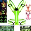 Adjustable Reflective Gear Security Vests USB Rechargeable Safety High Visibility Night Outdoor For Running Cycling Sports