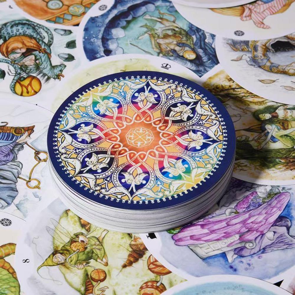 10*10 см колода Таро Круг Жизни 78 карт Таро в круглой форме с руководством для начинающих в жесткой коробке