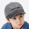 Distressed Washed Cotton Baseball Cap New York Embroidered Chlidren Sun Hat  For Boys Girls