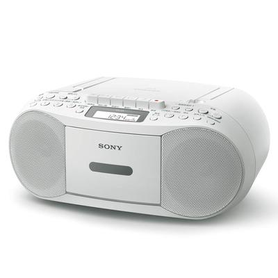 Sony AUX CD магнитола FM белая W CFD-S70 FM/AM/Wide совместимая, с возможностью записи, CFD-S70