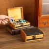 15.5*12.5*6cm1pc Retro Jewelry Gift Wedding Wooden Crafts Collection Box with Buckle,Cards&Treasure Handmade Storage Chest.