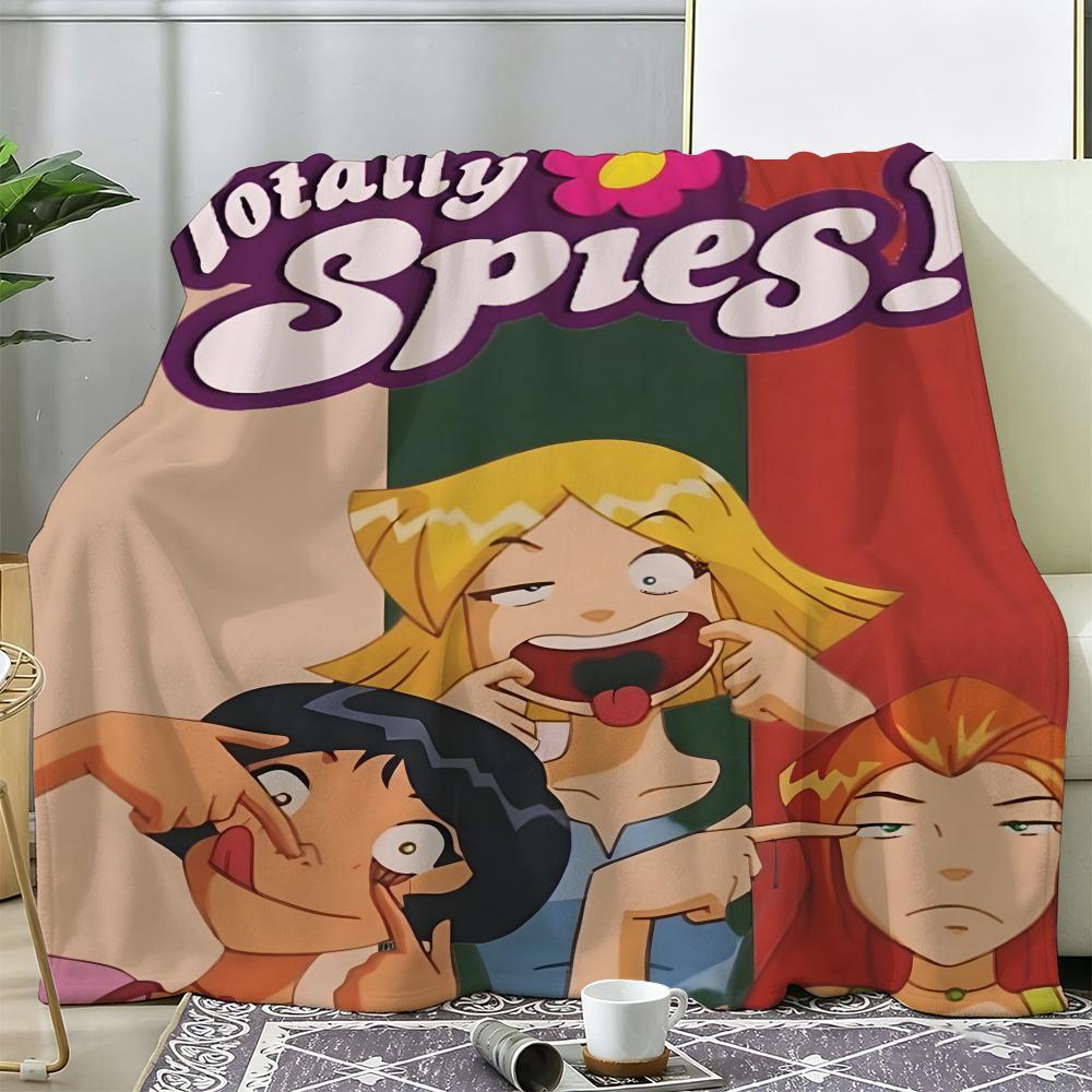 Animation T-Totally Spies Throw Soft Warm Flannel Fleece Throw Blanket, Cozy Plush for Sofa Bed & All Seasons