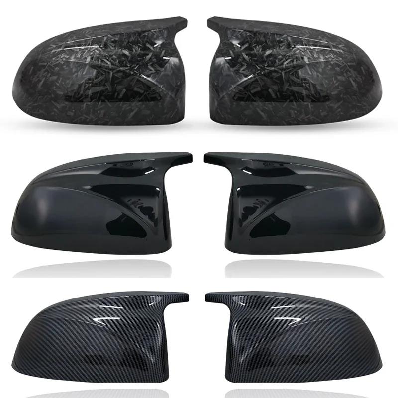 Car Side Rearview Mirror Caps CAP High-class Horn for BMW X3 G01 X4 G02 X5 G05 2018-2025 Black Accessories M3 Style Mirror Cover