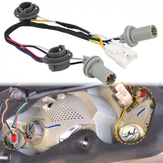 Fit Hyundai Sonata 2011-14 Pair Rear Taillight Socket Lamp & Wiring Harness SET