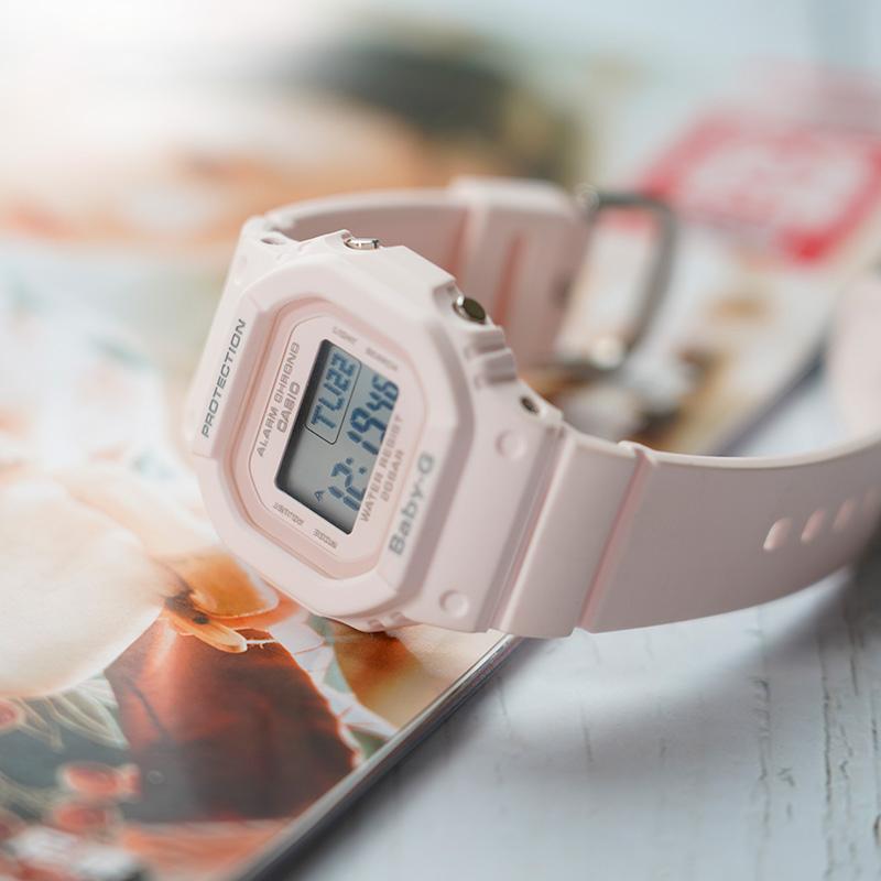 Casio Baby-G Спортивные водонепроницаемые кварцевые часы квадратной формы, цвет мороженого и макарон, женские часы, серый BGD-560-4