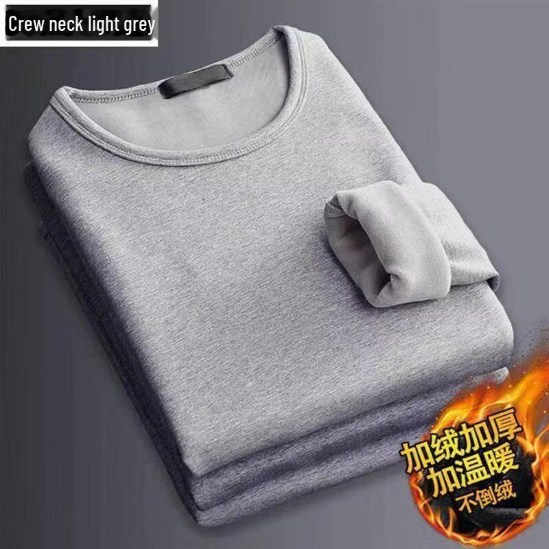 Мужская теплая однотонная рубашка с длинным рукавом 2024 года — осень/зима, на флисовой подкладке