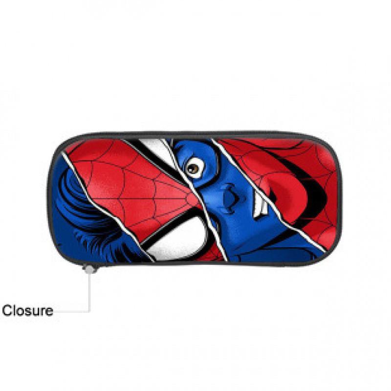 Spider Man Nylon Pencil Bag For Students With Spacious Storage And Casual Style