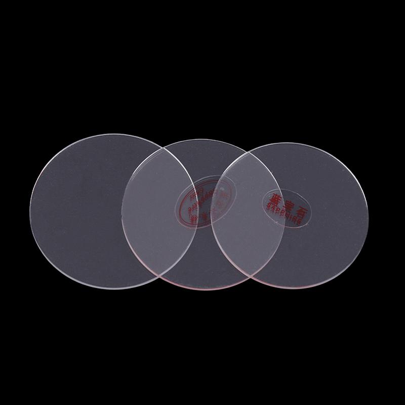 Circular Watch Glass Replacement Flat Sapphire Glass Thickness 1.0Mm Dia 25-35Mm Transparent Crystal Mineral Glass Watch Parts