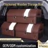 Leather Car Trunk Organizer: Foldable Interior Storage Box and Decorative Accessory.