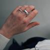 Verte 925 Silver Bomber Ring   cinq.Silver.235