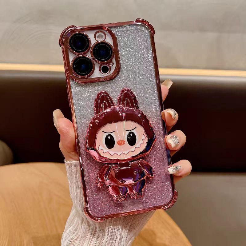 Зеркальная подставка Labcloth подходит для iPhone16ProMax, имеет гальваническое покрытие и полностью закрывает четыре угла iPhone 14 для защиты от падений.