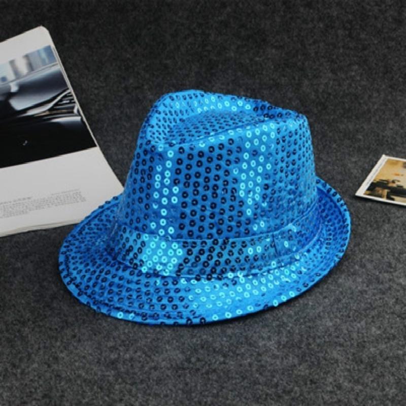 Женская и мужская шляпа с пайетками для вечеринок и шоу, детская шляпа для мальчика и девочки LS