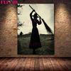 Dancing Witch and Ghost Retro Wall Art Canvas Painting Dark Witch's Beautiful Art Posters and Printed Home