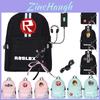 Рюкзак с принтом Roblox, портом для зарядки USB и большой вместимостью для студентов и путешествий