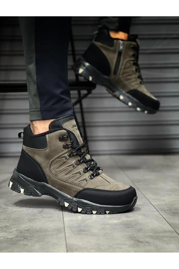 Men's Fashion Waterproof Flat Heeled Boots Bootie Waterproof Unisex Outdoor Boat Shoes