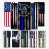 Thin Blue Line American Flag Silicone Cover For Honor 30 30S 30i 9 10 9A 9C 9S 9N 10i 10X 9X Lite Pro 5G Phone Case