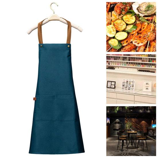 Профессиональный кухонный фартук для мужчин и женщин, водонепроницаемый пылезащитный регулируемый фартук для шеи, идеально подходит для кафе, салонов красоты, работы с ногтями