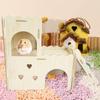 Wood Hamster Hideout Cage Accessories Habitat Decor Nest for Lemmings Dwarf Hamsters Rat