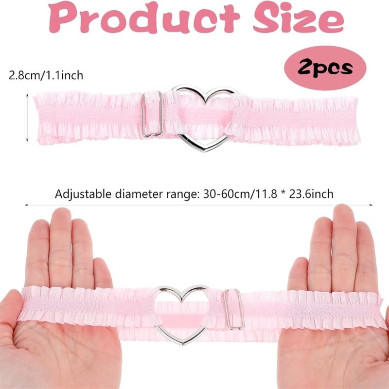 Готический чулок на бедро с кружевом в виде сердца, регулируемый аксессуар для косплея, цепочка на бедро, удобная модная одежда для ног