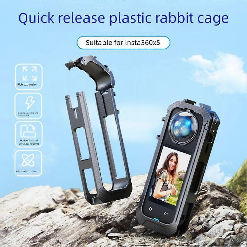 For Insta360 X5 Magnetic Base Plastic Frame Photography Video