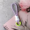 Color Combination Knot Mobile Lanyard Creative Short Braided Lanyard Mobile Phone Case Key Ring Can Be Detachable Anti-loss Rope