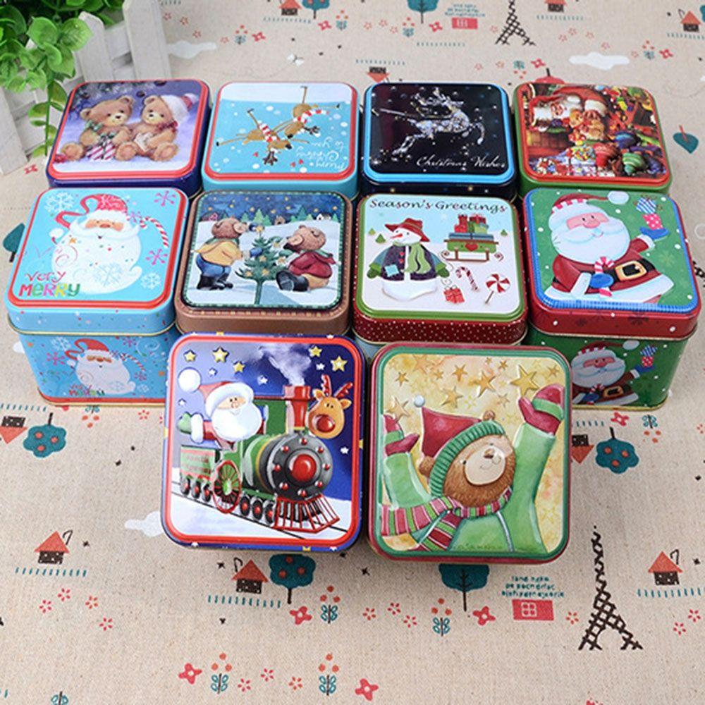Christmas Ornaments Tin Box Gift Box Storage Box Candy Box Christmas Supplies Christmas Decorations