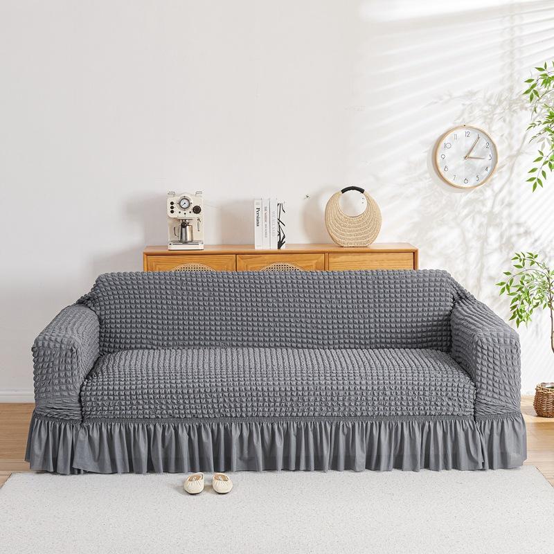 Sofa Cover Seersucker Skirt Model All Inclusive Universal Universal Lazy All Inclusive Full Cover Elastic Cover