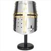 Medieval Templar Crusader Knight Armor Helmet With Round Black Wooden Stand