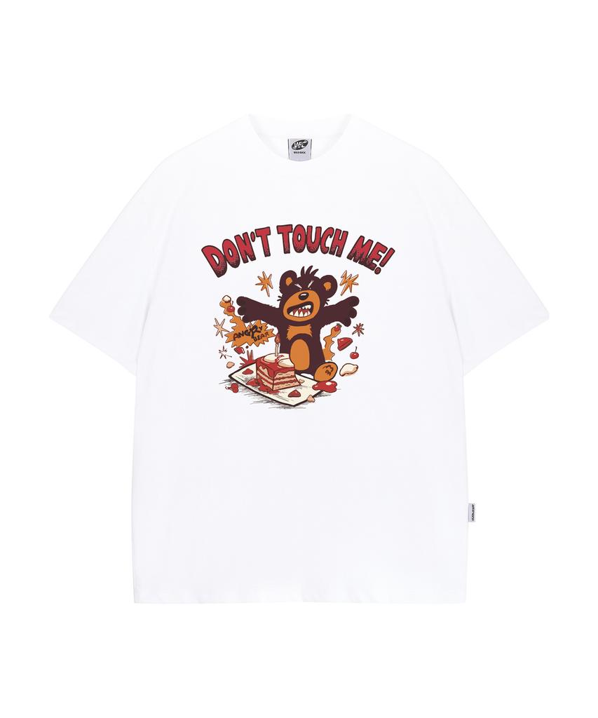 WILDROCK Hollysheesh Angry Bear Pigment Oversized Short Sleeve T-Shirt_6 Col (A Type)