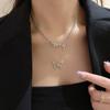 iF ME Крутое ожерелье в форме сердца с бабочкой для девочек, колье серебряного цвета, модный кулон, женские ювелирные аксессуары
