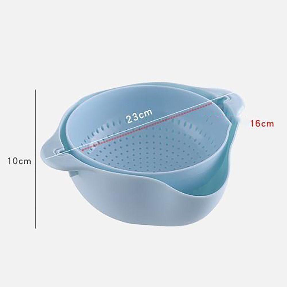 Kitchen Gadgets Rice Washing Bowl Double Layer Sink Rotatable Drainer  Kitchen Home