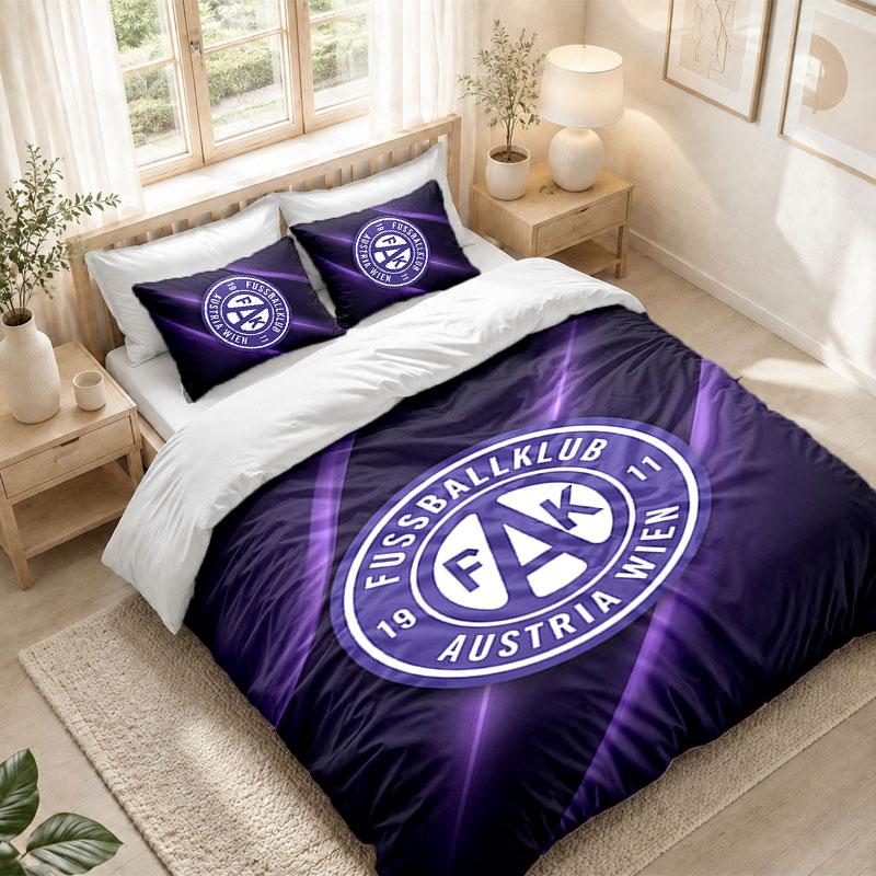 Bedding Set 1 Duvet Cover 2 Pillowcases Austria Wien FC Print Bedroom Home Decoration