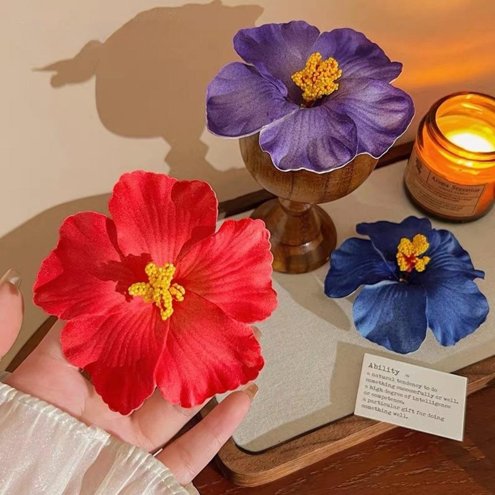 Тропические цветочные заколки для волос с гибискусом и лилией ярких цветов - Набор из 2, 4 или 6 штук