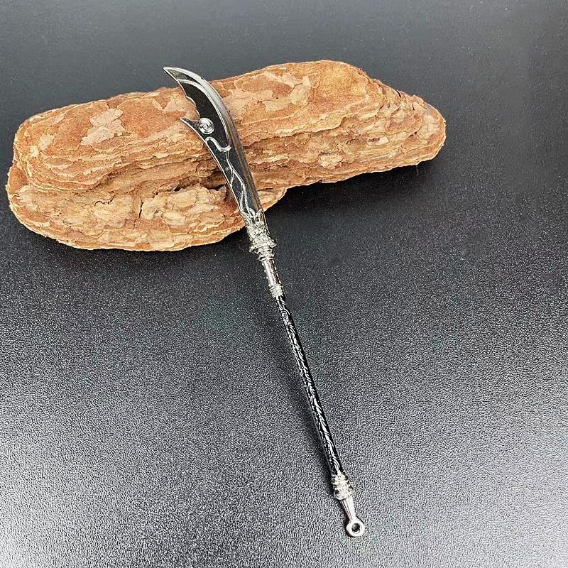 Мини-катана для косплея, декоративный муляж меча, реквизит для декора оружия, китайский металл, миниатюрные настольные аксессуары, ретро-игрушечный нож